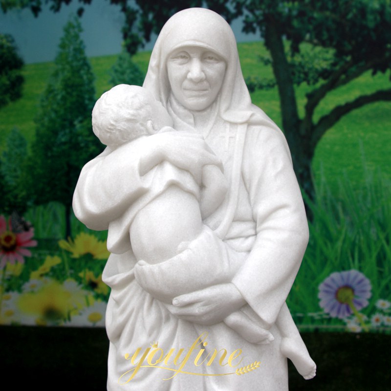 Beautiful-Marble-Mother-Teresa-Outdoor-Catholic-Statues-for-Sale 2